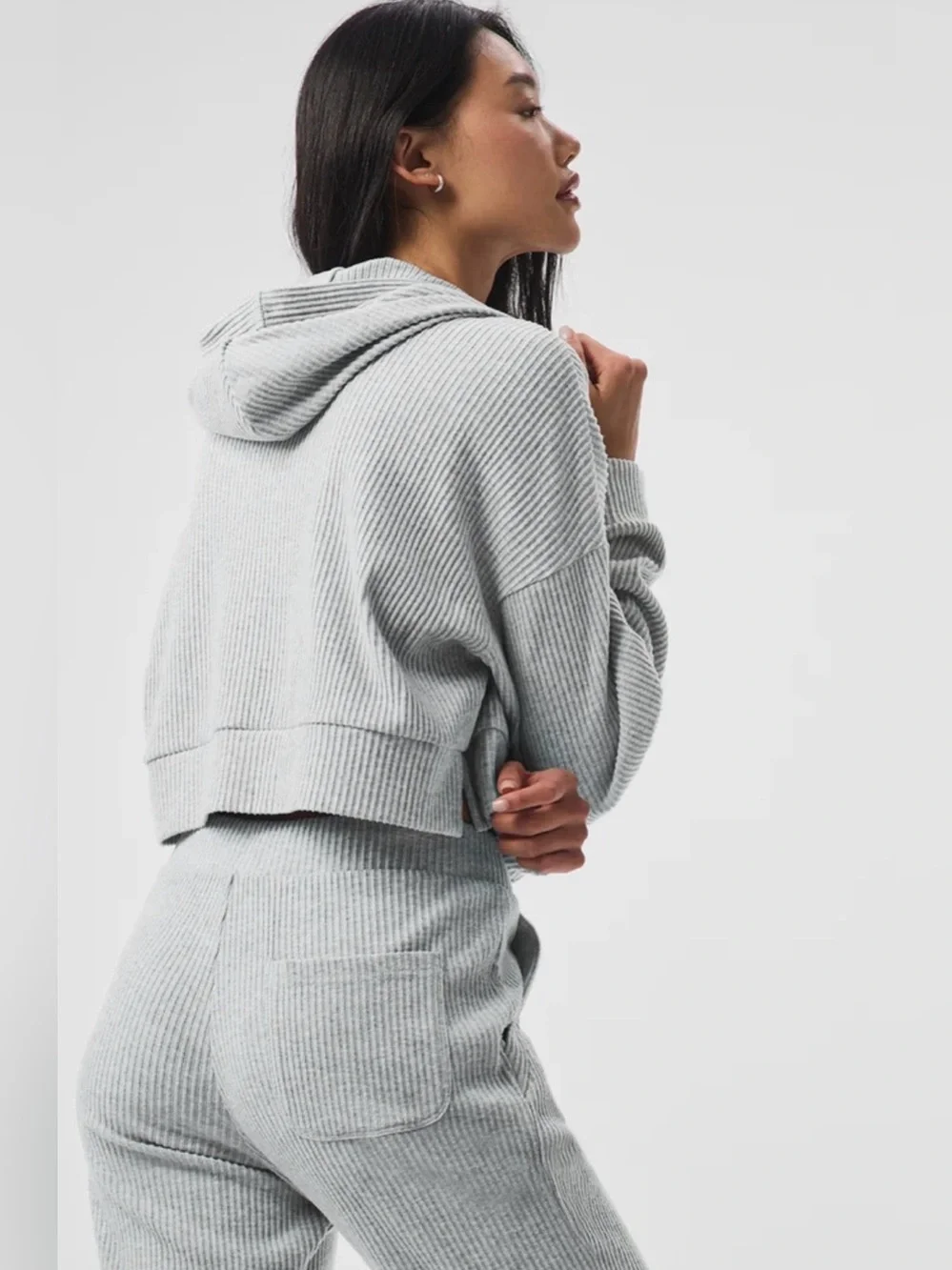 Alo Yoga Women’s Muse Ribbed Knit Jogger Sweatpants Set size M